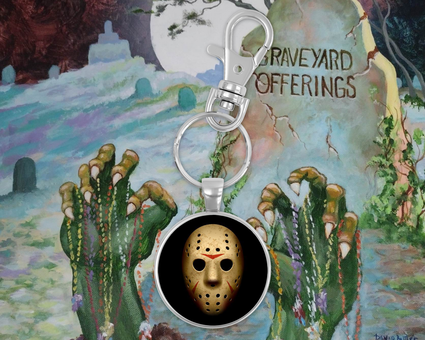 Jason Round Keychain