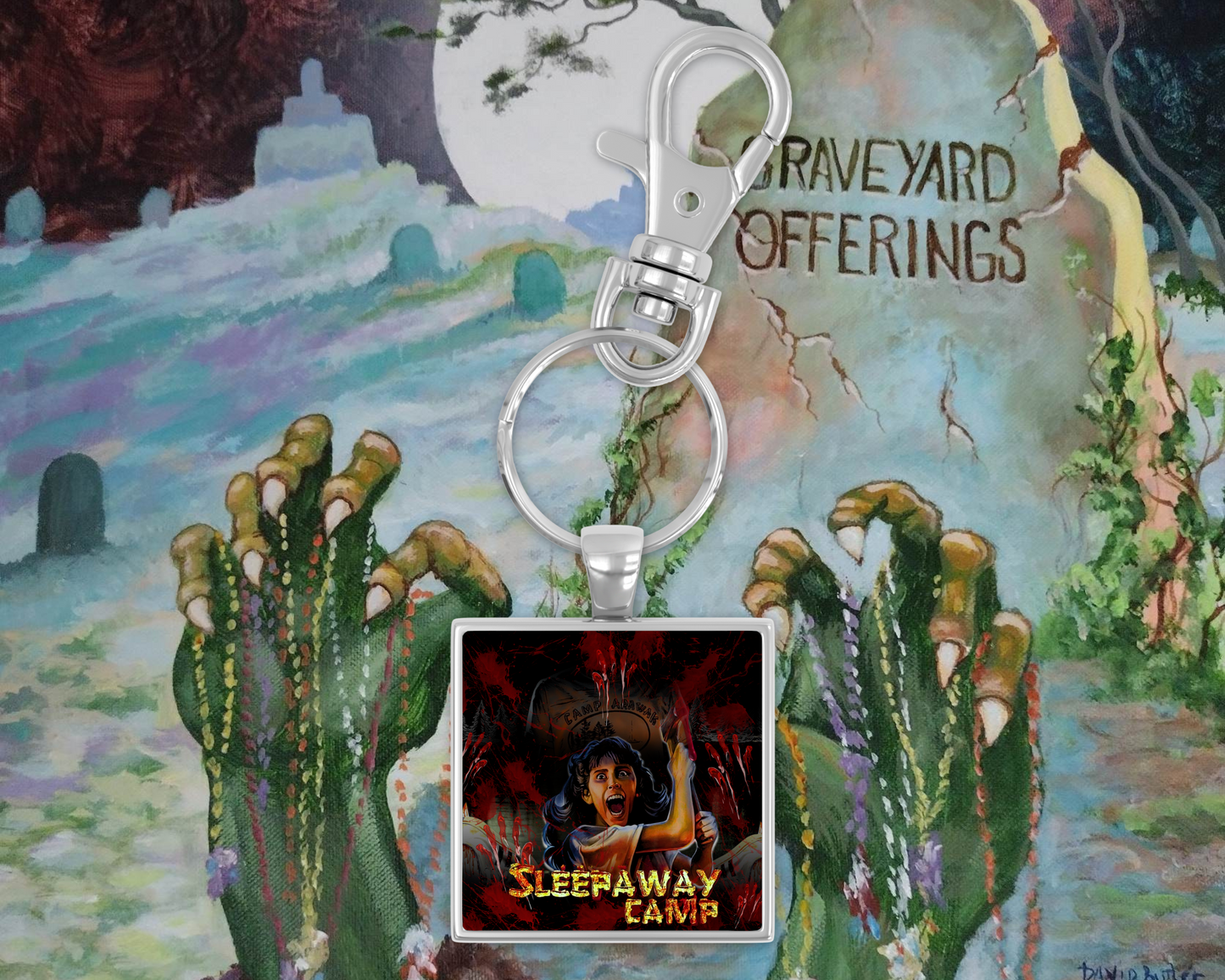 Sleepaway Camp Square Keychain