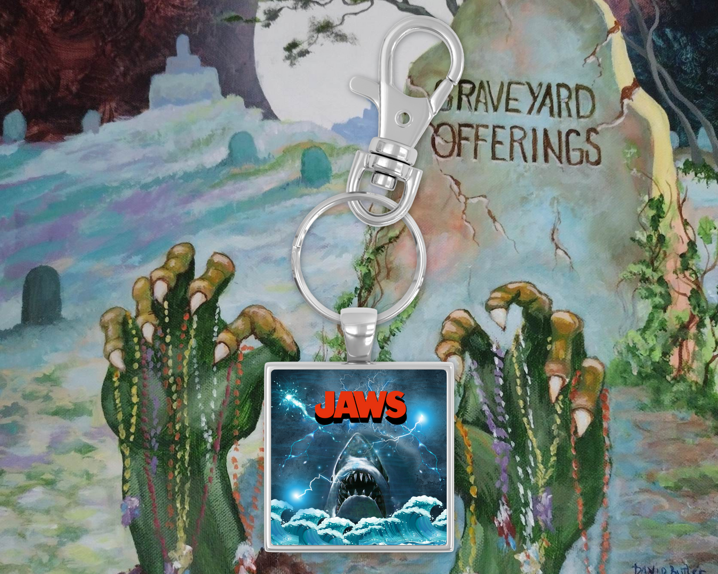 Jaws Square Keychain