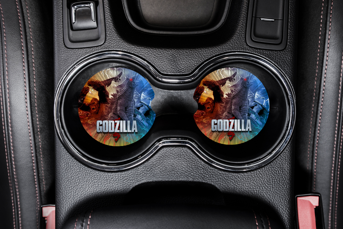 Godzilla and Kong Car Coaster set of 2
