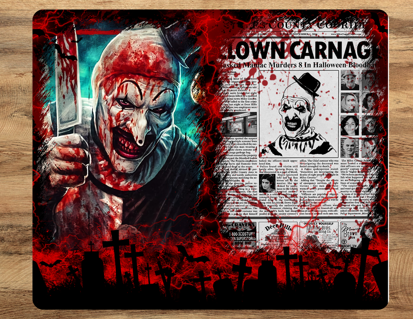 Art the Clown Bloody Mouse pad