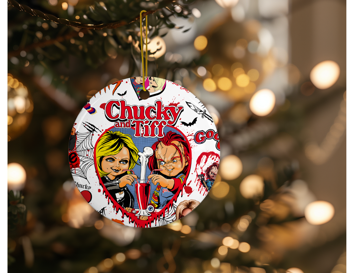 Chucky and Tiffany Ornament