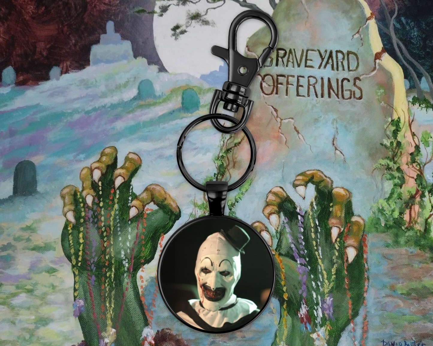 Art the Clown Round Keychain