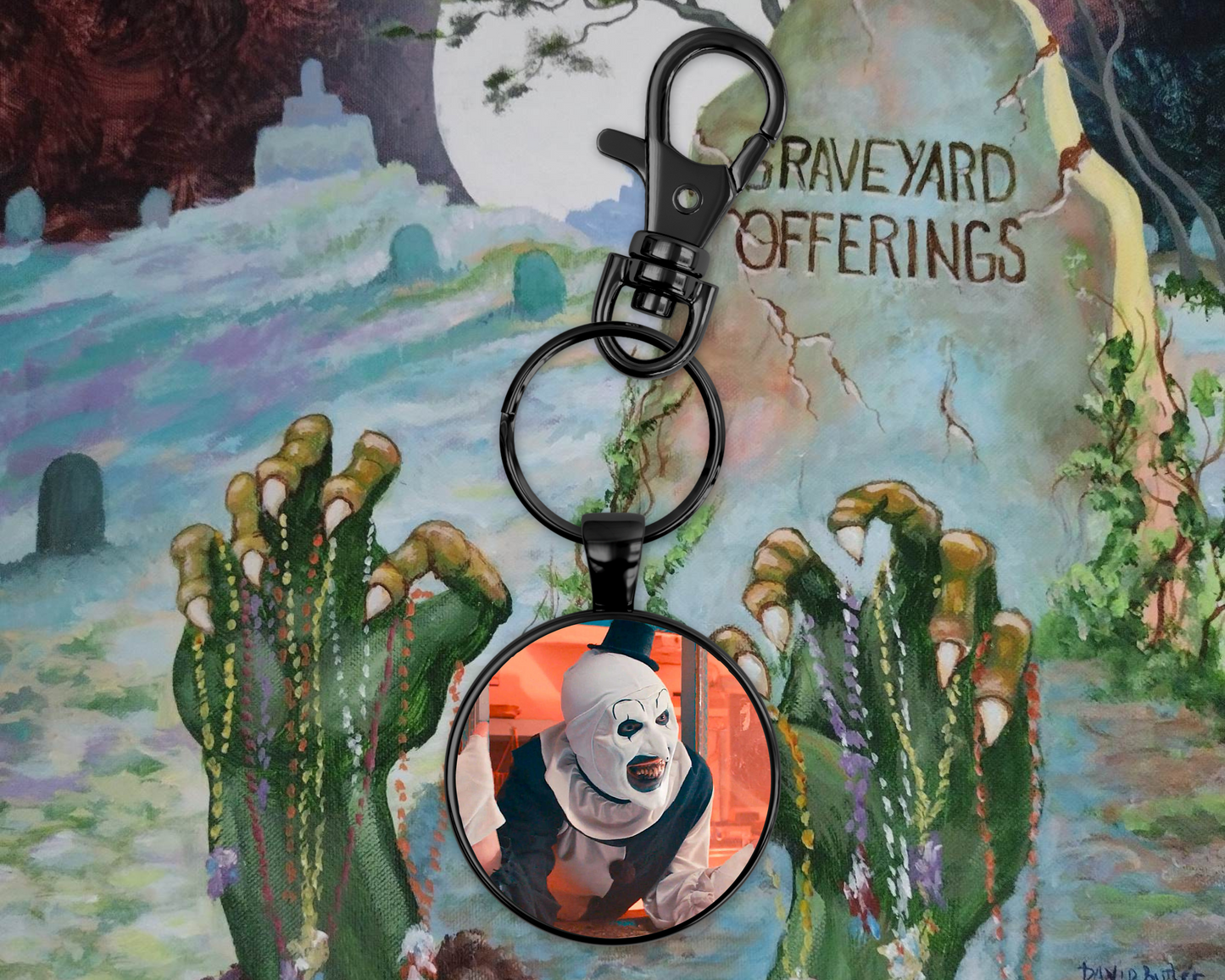 Art the Clown Round Keychain