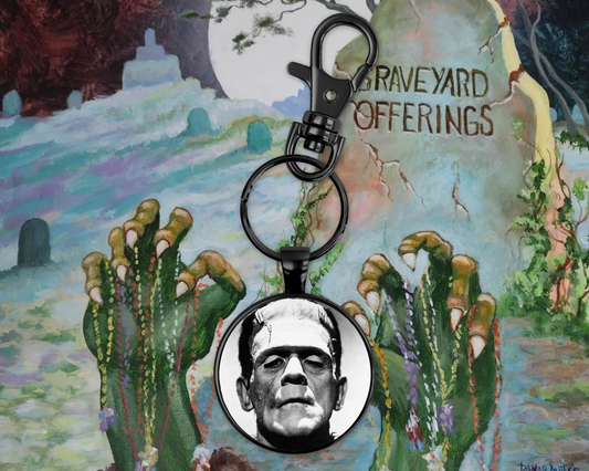 Frankenstein Round Keychain