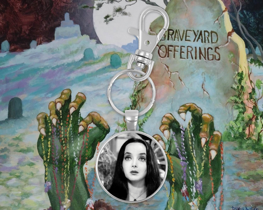 Lilly Round Keychain