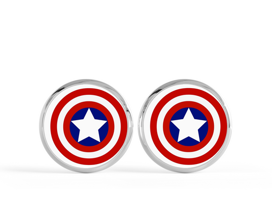 Captain America Stud Earrings