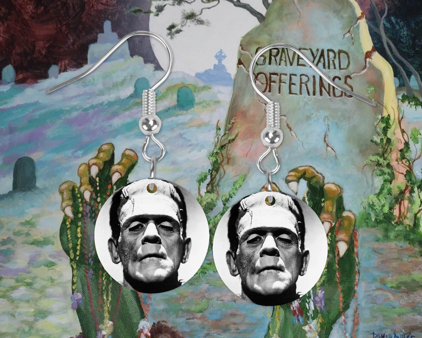 Frankenstein B/W Earrings