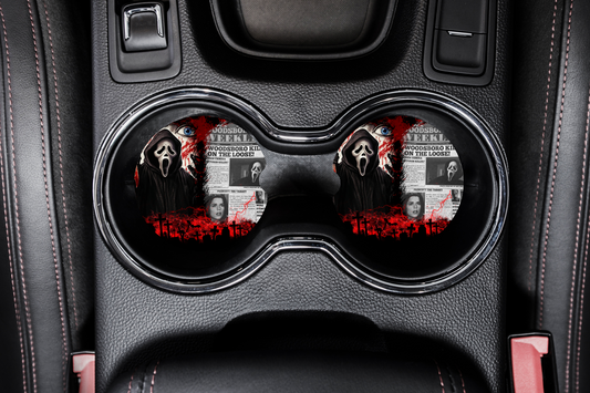 Ghostface Car Coaster set of 2