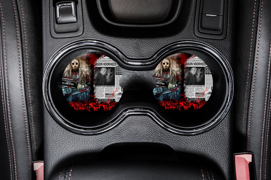 Jason Voorhes Car Coaster set of 2