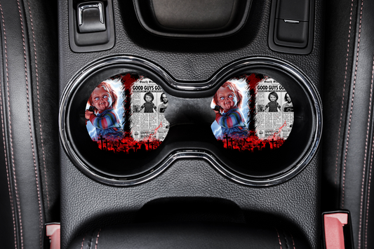 Chucky Car Coaster set of 2