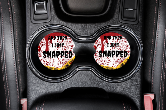 Just Snapped Car Coaster set of 2