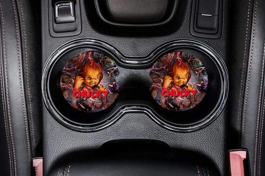 Chucky Car Coaster set of 2