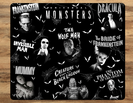 Universal Monsters B/W Mouse Pad