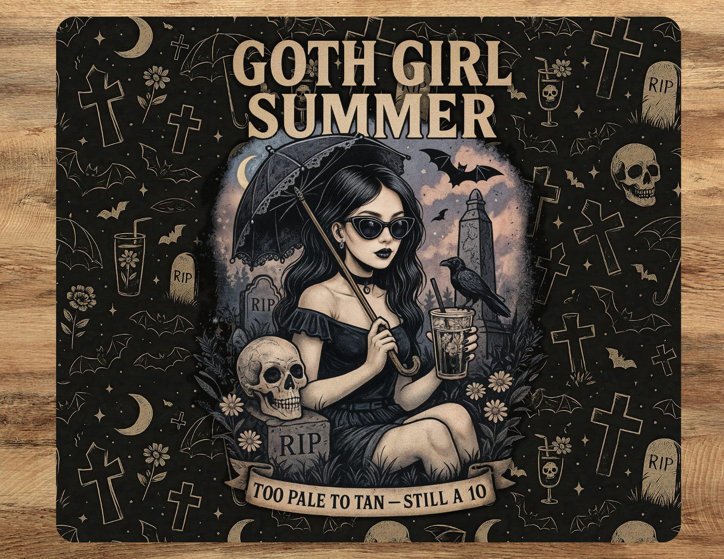 Wholesale Mouse Pads set of 4 Goth Girl Summer