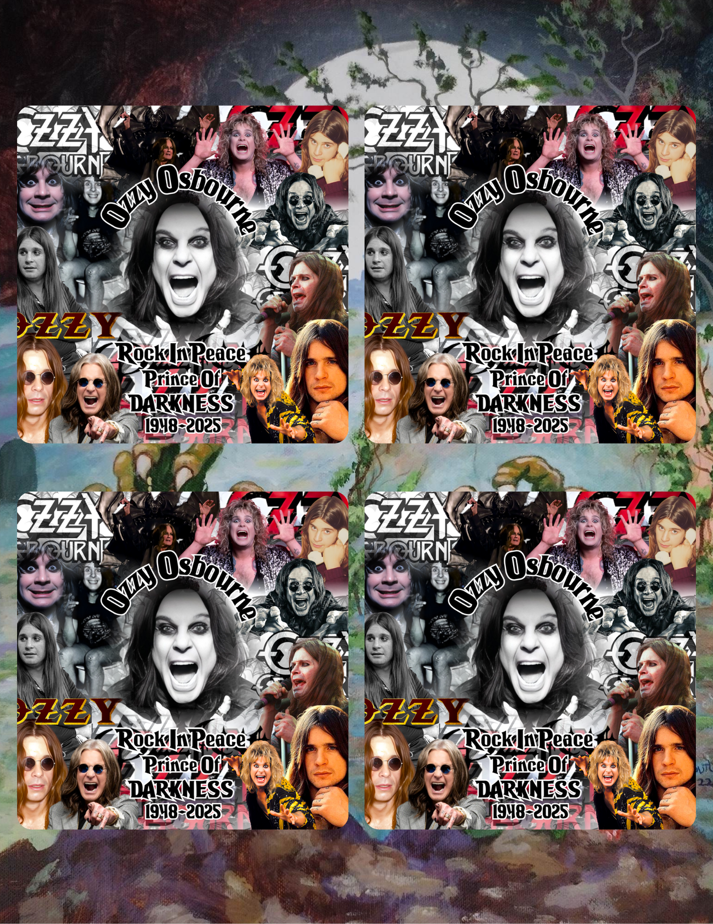 Ozzy O set of 4 Coasters